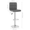 vidaXL Bar Stool Grey Faux Leather