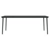 vidaXL 9 Piece Garden Dining Set Grey and Black