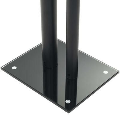vidaXL Speaker Stands 2 pcs Tempered Glass 2 Pillars Design Black, black vidaXL Speaker Stands 2 pcs Tempered Glass 2 Pillars Design Black