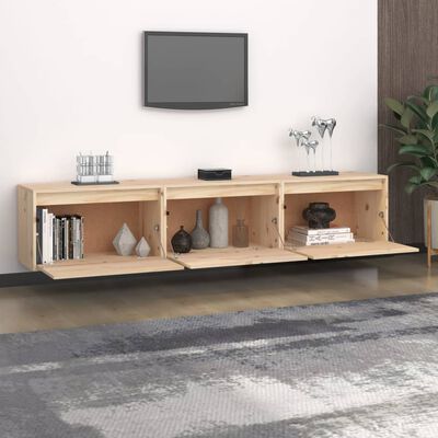 vidaXL TV Cabinets 3 pcs Solid Wood Pine
