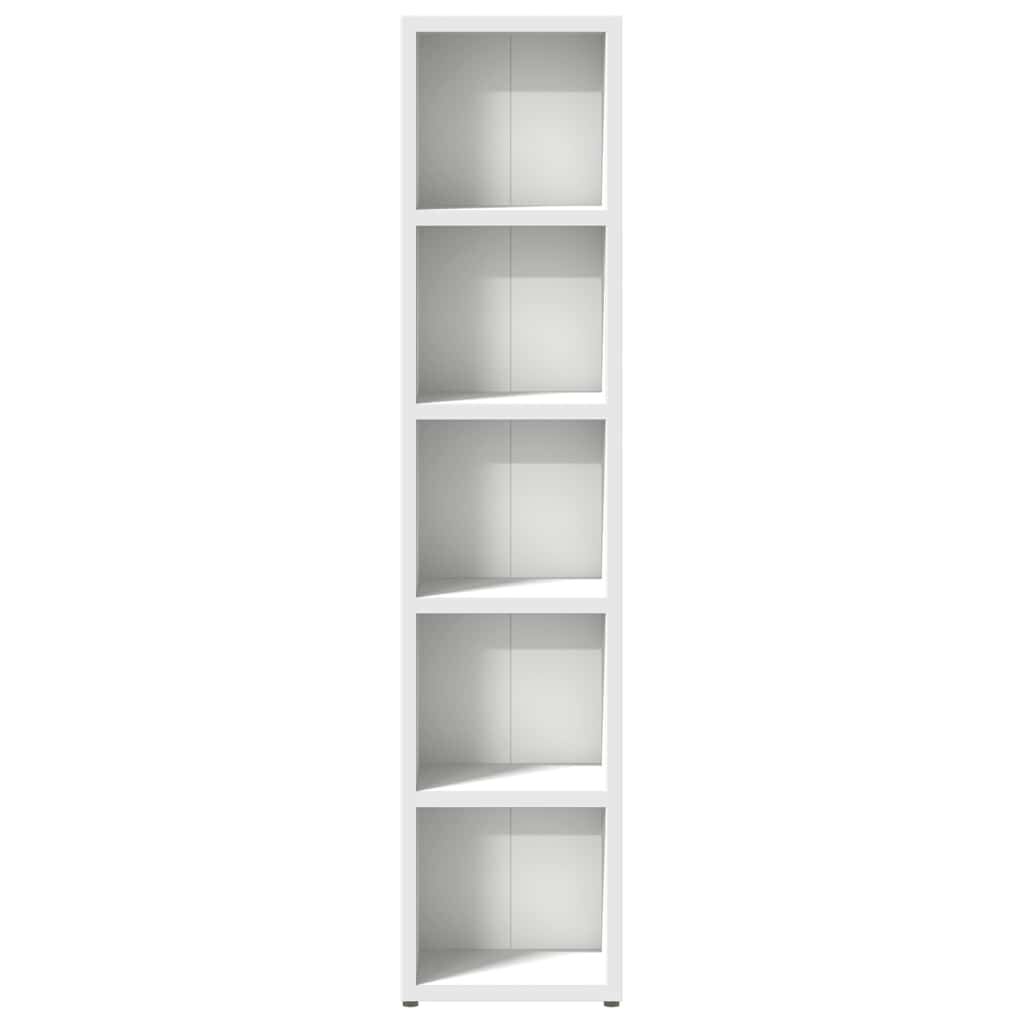 vidaXL CD Cabinets 2 pcs White 21x16x93.5 cm Engineered Wood