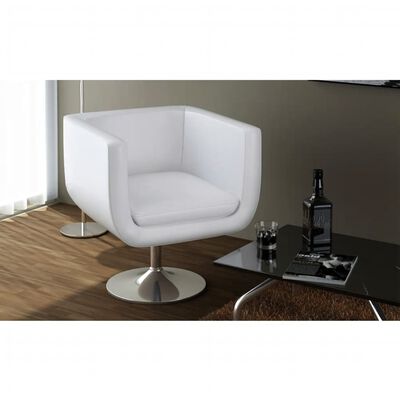 vidaXL Bar Chairs 2 pcs White Faux Leather, white vidaXL Bar Chairs 2 pcs White Faux Leather