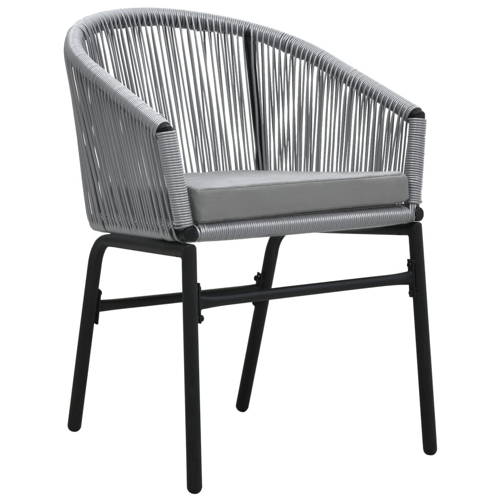 vidaXL 7 Piece Garden Dining Set Grey