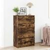 vidaXL Sideboard Smoked Oak 60x35x98.5 cm Engineered Wood