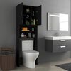 vidaXL Washing Machine Cabinet Black 64x25.5x190 cm
