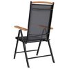 vidaXL Folding Garden Chairs 4 pcs Aluminium and Textilene Black