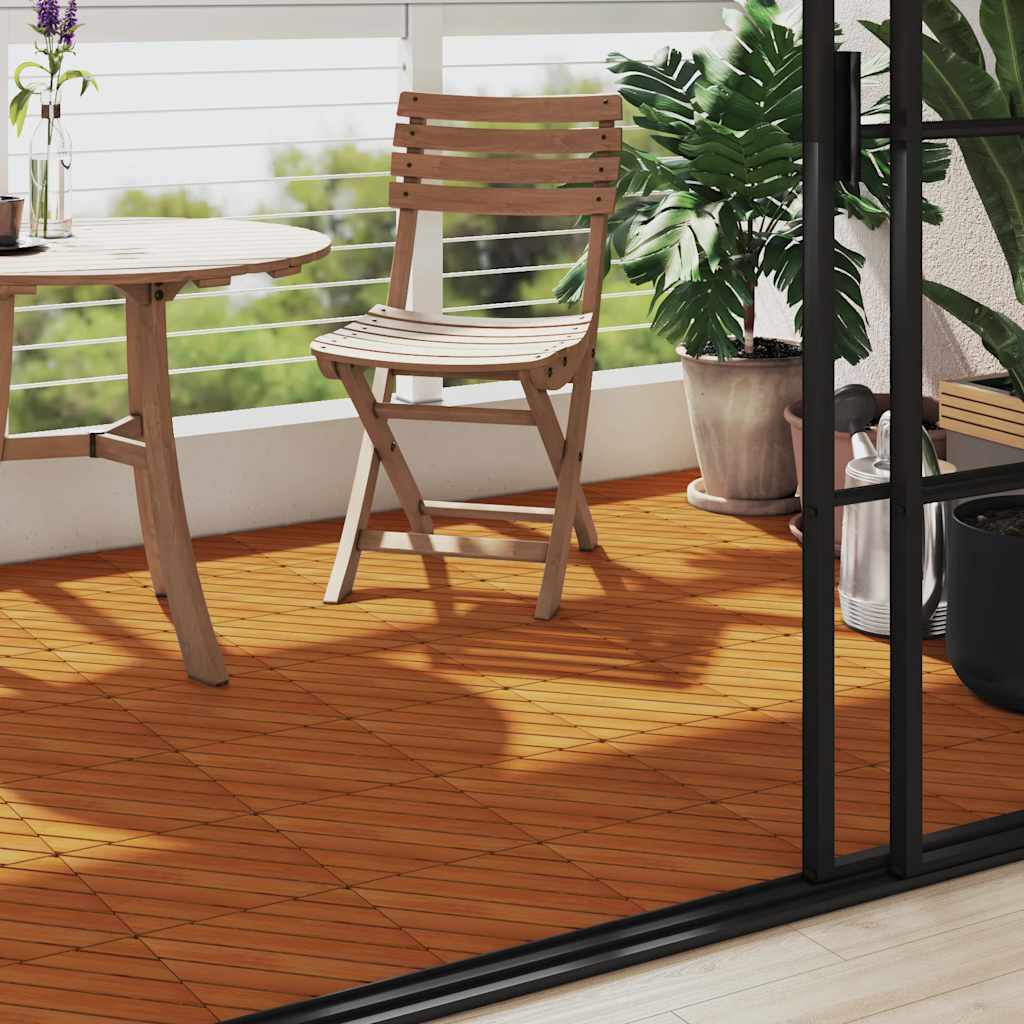vidaXL Decking Tiles 10 pcs 30x30 cm Solid Acacia Wood