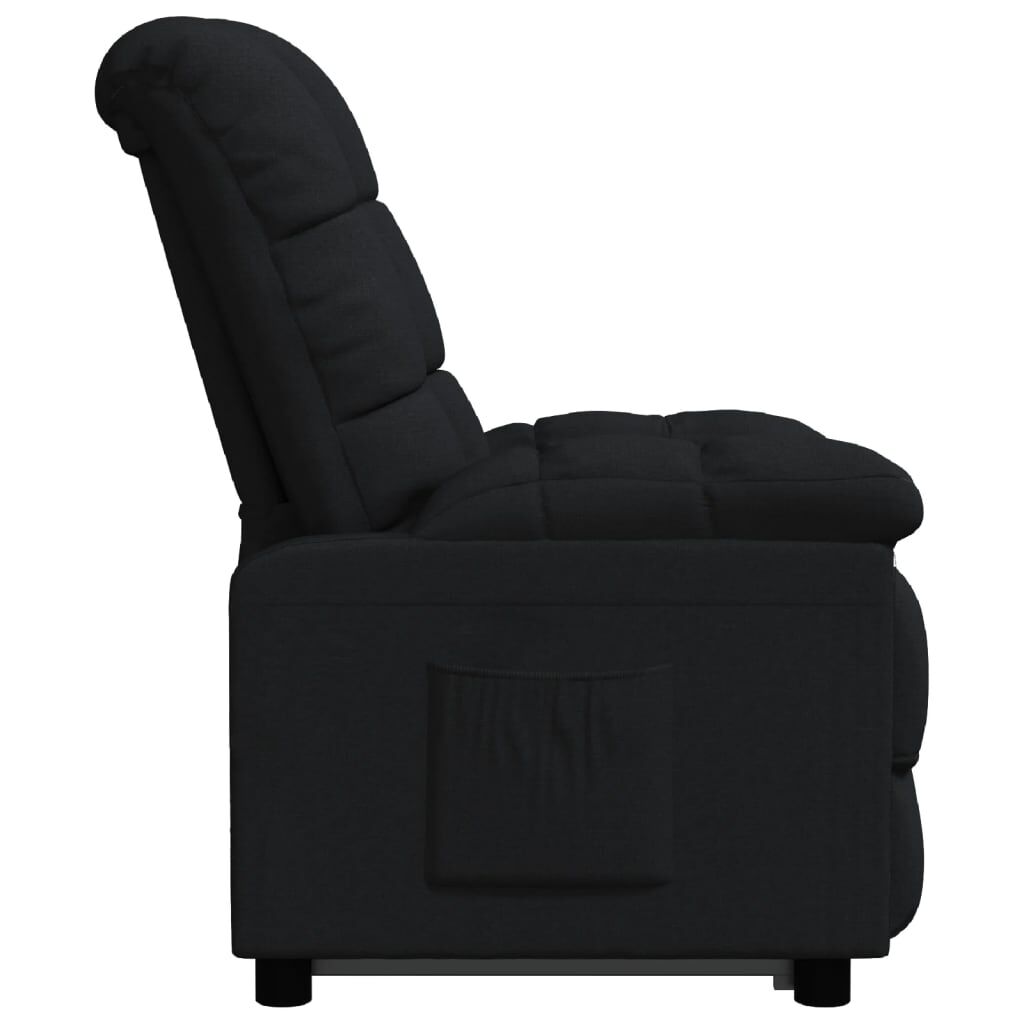 vidaXL Recliner Chair Black Fabric