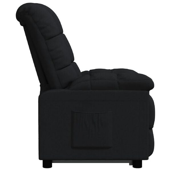 vidaXL Recliner Chair Black Fabric