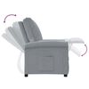 vidaXL Recliner Chair Light Grey Fabric