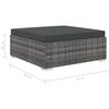 vidaXL 5 Piece Garden Lounge Set with Cushions Poly Rattan Grey