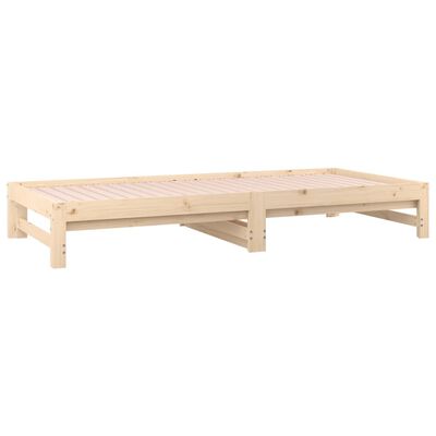vidaXL Pull-out Day Bed without Mattress 2x(90x200) cm Solid Wood Pine, natural vidaXL Pull-out Day Bed without Mattress 2x(90x200) cm Solid Wood Pine
