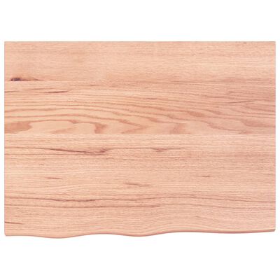 vidaXL Table Top Light Brown 80x60x(2-6) cm Treated Solid Wood Oak, light brown vidaXL Table Top Light Brown 80x60x(2-6) cm Treated Solid Wood Oak