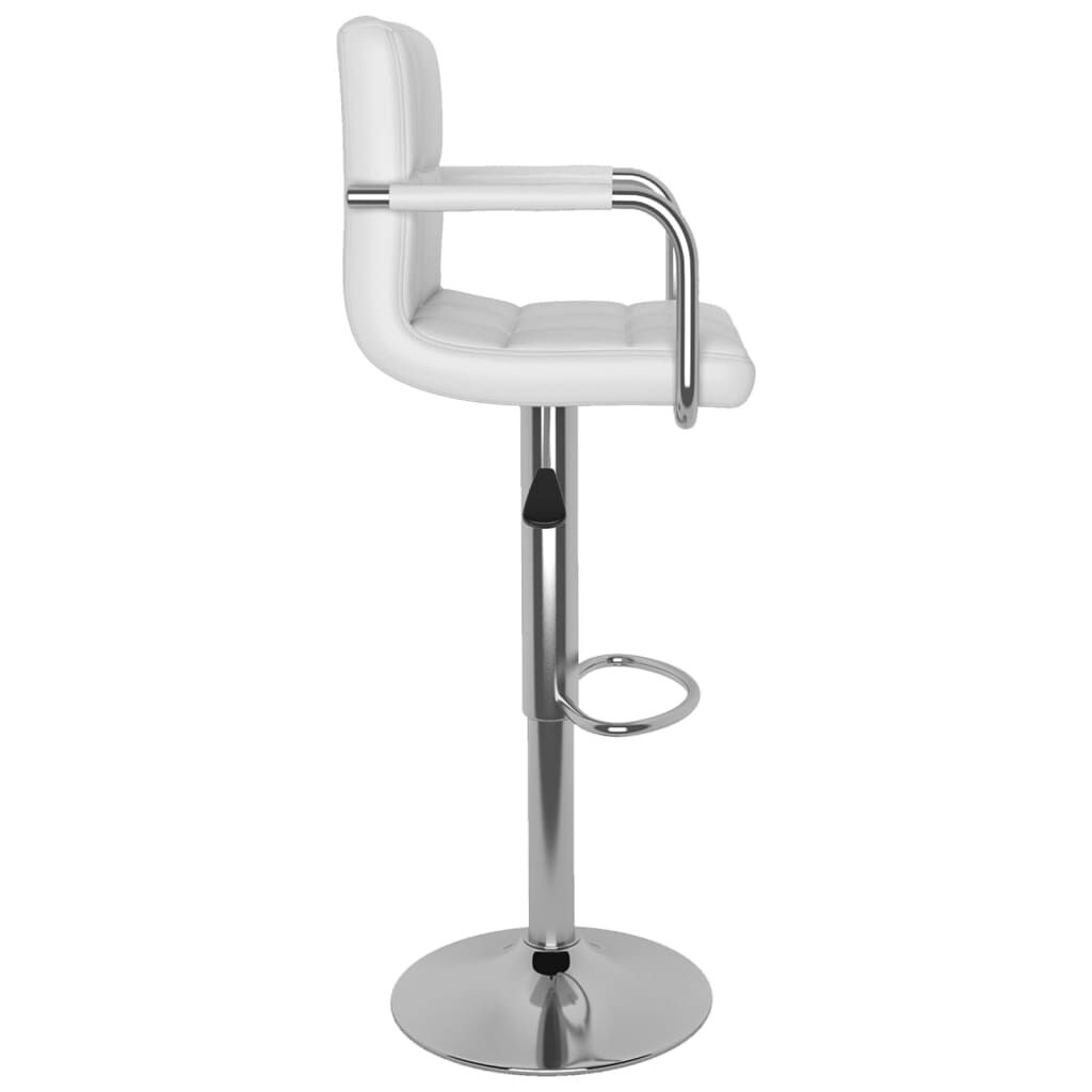 vidaXL Bar Stool White Faux Leather