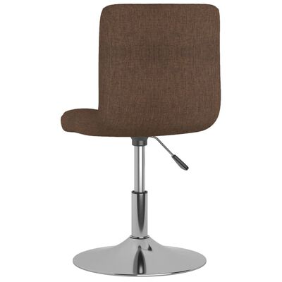 vidaXL Swivel Dining Chairs 2 pcs Brown Fabric, brown vidaXL Swivel Dining Chairs 2 pcs Brown Fabric