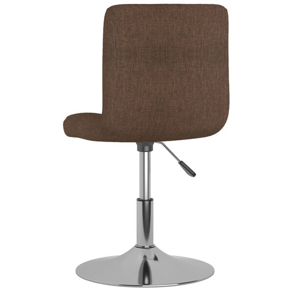 vidaXL Swivel Dining Chairs 2 pcs Brown Fabric