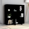 vidaXL Book Cabinet Black 98x30x98 cm Engineered Wood
