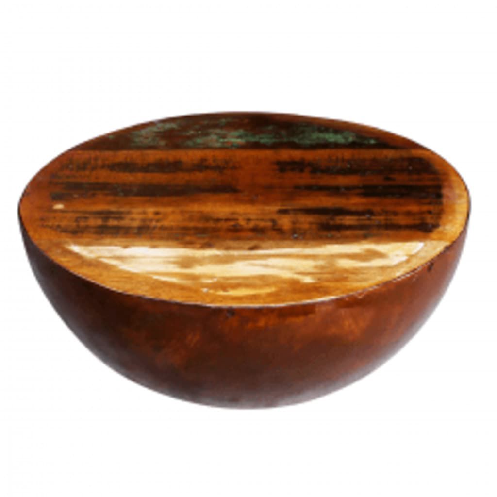 vidaXL Bowl-shaped Coffee Table Ø50x24.5 cm Solid Wood Reclaimed