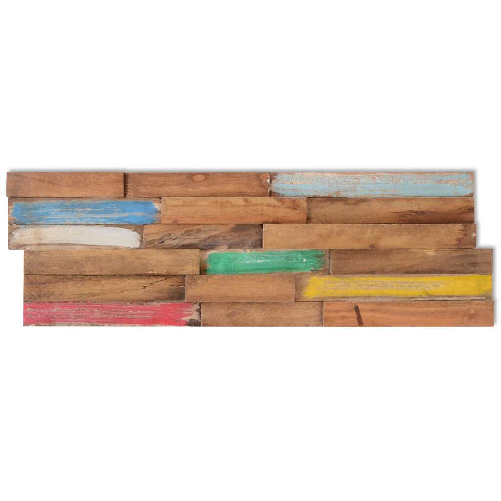 vidaXL Wall Cladding Panels 10 pcs 1.03 m² Solid Teak Wood