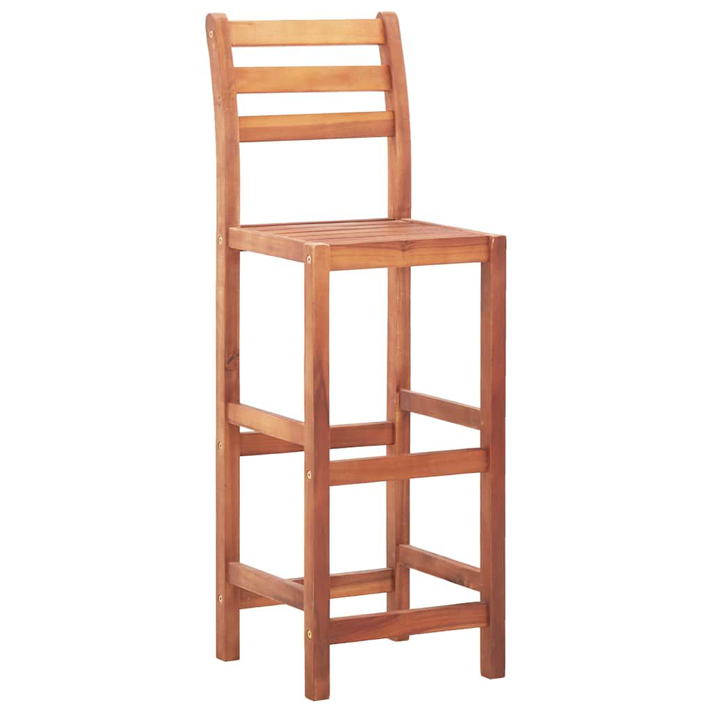vidaXL Bar Chairs 2 pcs Solid Acacia Wood
