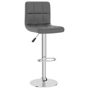 vidaXL Bar Stool Grey Faux Leather