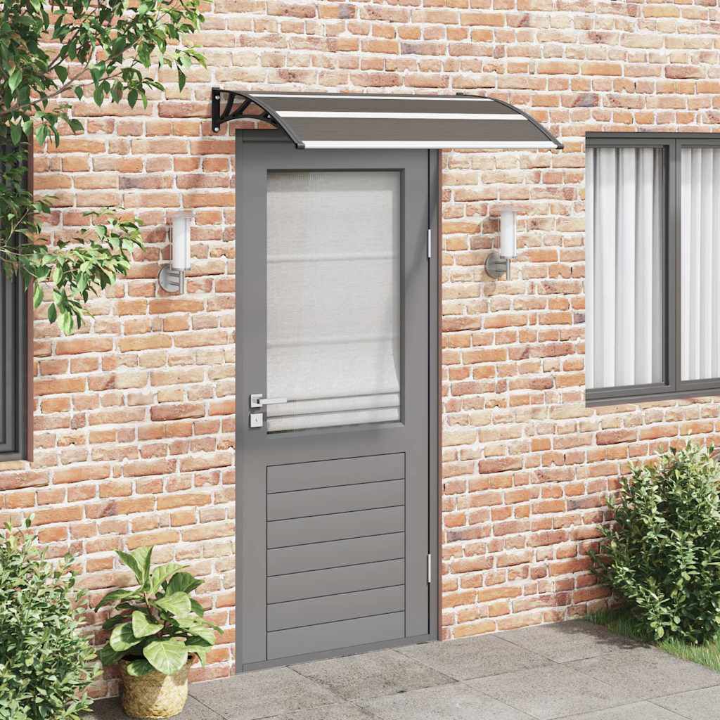 vidaXL Door Canopy Black 120x75 cm PC