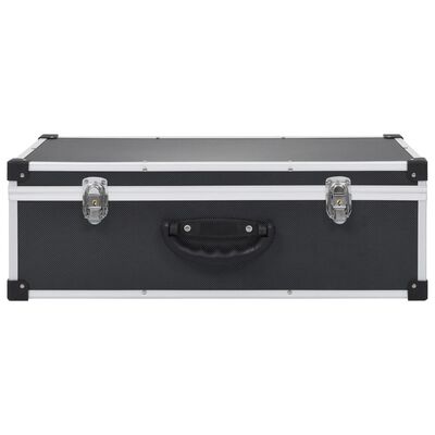 vidaXL CD Case for 80 CDs Aluminium ABS Black, black vidaXL CD Case for 80 CDs Aluminium ABS Black