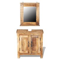 vidaXL Bathroom Vanity Cabinet with Mirror Solid Mango Wood,  vidaXL Bathroom Vanity Cabinet with Mirror Solid Mango Wood