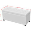 vidaXL Storage Ottoman Artificial Leather White