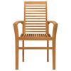 vidaXL Stacking Dining Chairs 2 pcs Solid Teak