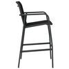 vidaXL Garden Bar Chairs 4 pcs Black Textilene