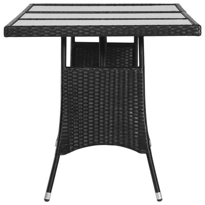 vidaXL Garden Table Black 170x80x74 cm Poly Rattan,  vidaXL Garden Table Black 170x80x74 cm Poly Rattan