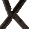 vidaXL Butterfly Chair Black and White Genuine Goat Leather