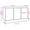 vidaXL Sideboard White 111x34x60 cm Solid Wood Pine