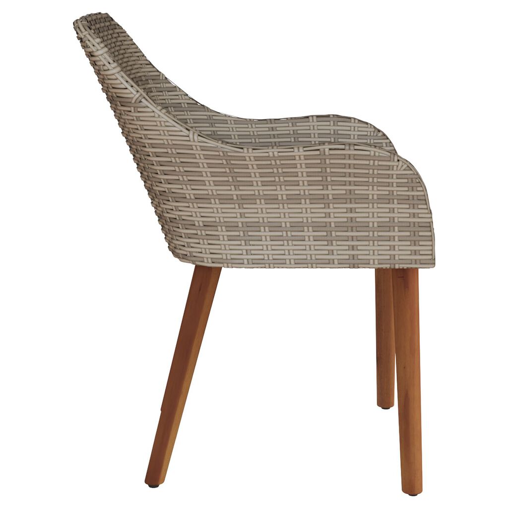 vidaXL Outdoor Chairs with Cushions 2 pcs Poly Rattan Black