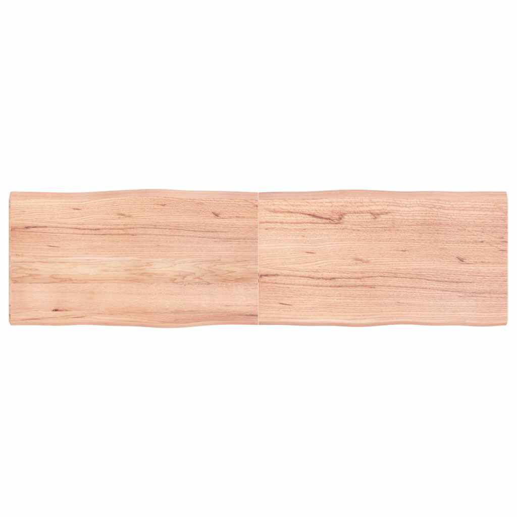 vidaXL Table Top Light Brown 180x50x(2-4)cm Treated Solid Wood Live Edge