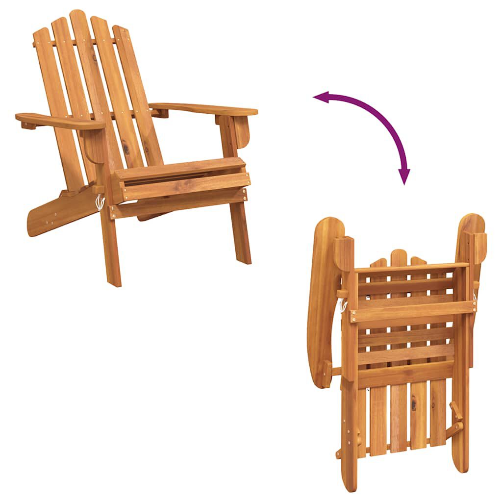vidaXL Garden Adirondack Chairs 2 pcs Solid Wood Acacia