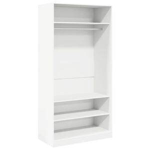 vidaXL Wardrobe White 100x50x200 cm Engineered Wood