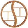 vidaXL Yin Yang Wall Shelf 100x20x100 cm Solid Teak Wood