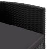 vidaXL Garden Chairs with Black Cushions 4 pcs Black Poly Rattan