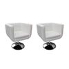 vidaXL Bar Chairs 2 pcs White Faux Leather