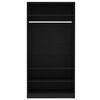 vidaXL Wardrobe Black 100x50x200 cm Engineered Wood