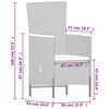 vidaXL 7 Piece Garden Dining Set with Cushions Black