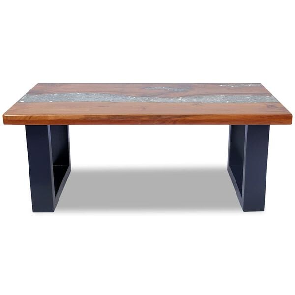 vidaXL Coffee Table Teak Resin 100x50 cm