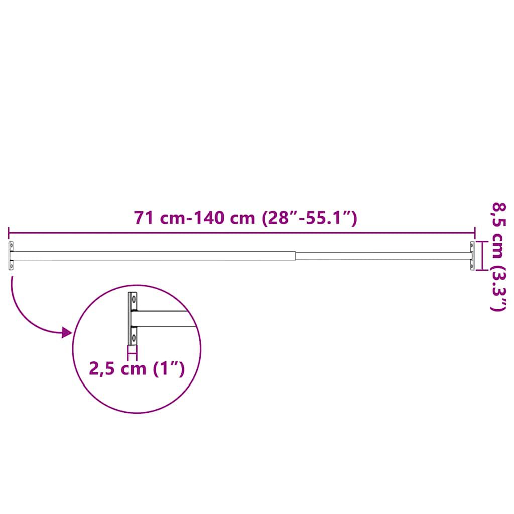vidaXL Adjustable Security Window Bar 710-1200 mm
