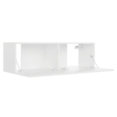 vidaXL TV Cabinet White 100x30x30 cm Engineered Wood, white vidaXL TV Cabinet White 100x30x30 cm Engineered Wood