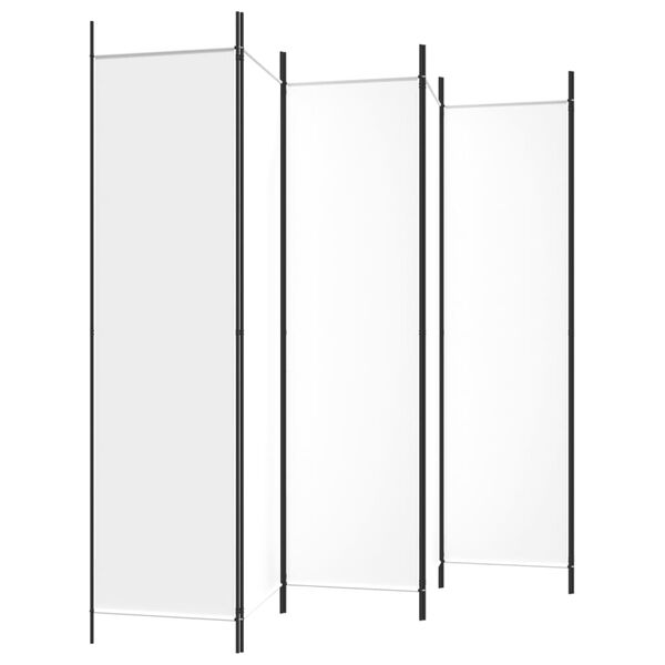 vidaXL 6-Panel Room Divider White 300x200 cm Fabric