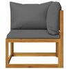vidaXL 5 Piece Garden Lounge Set with Cushions Solid Acacia Wood