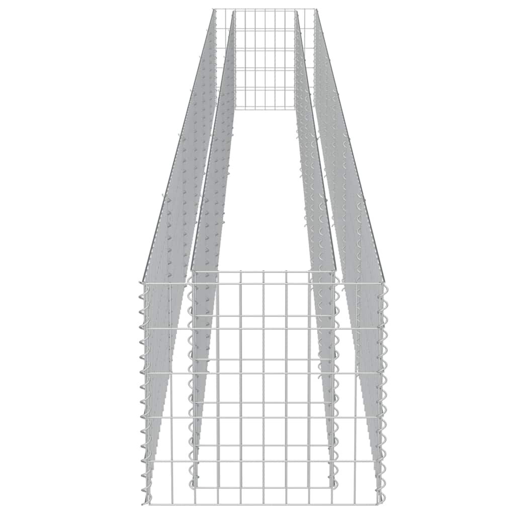 vidaXL Gabion Raised Bed Galvanised Steel 540x50x50 cm