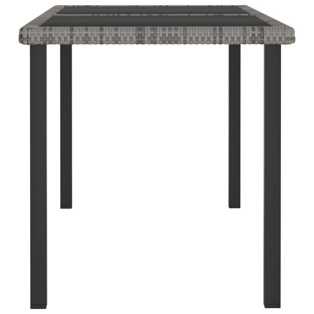 vidaXL 5 Piece Garden Dining Set Poly Rattan Grey